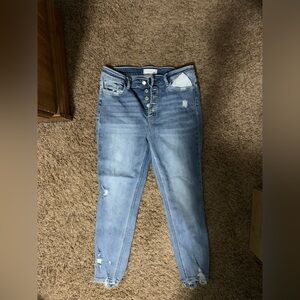Trendy Distressed Blue Women's Jeans